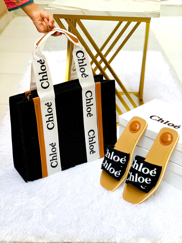 Chloe Slipper + Chloe Hand Bag