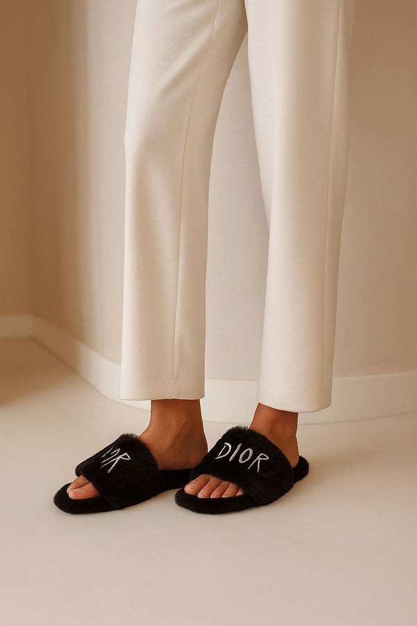 DIOR FURR SLIDES